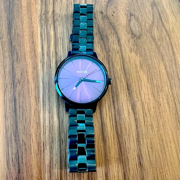 Nixon Kensington black and purple watch - Picture 1 of 3